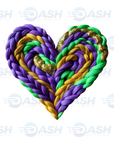 Mardi Gras Heart