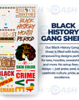 22x48 Inches Black History Gang sheet