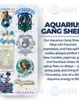 22x48 Inches Aquarius Zodiac Gang sheet