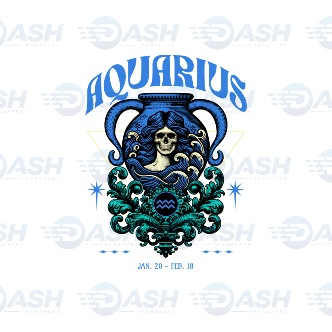 22x48 Inches Aquarius Zodiac Gang sheet