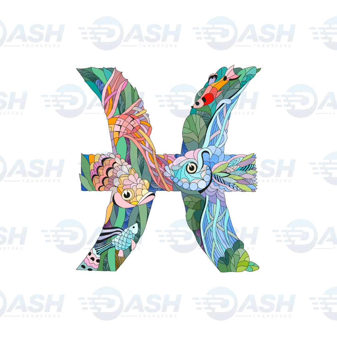 22x48 Inches Pisces Zodiac Gang sheet